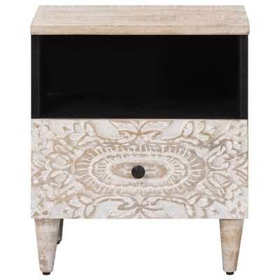 40cm W Solid Wood Bedside Table
