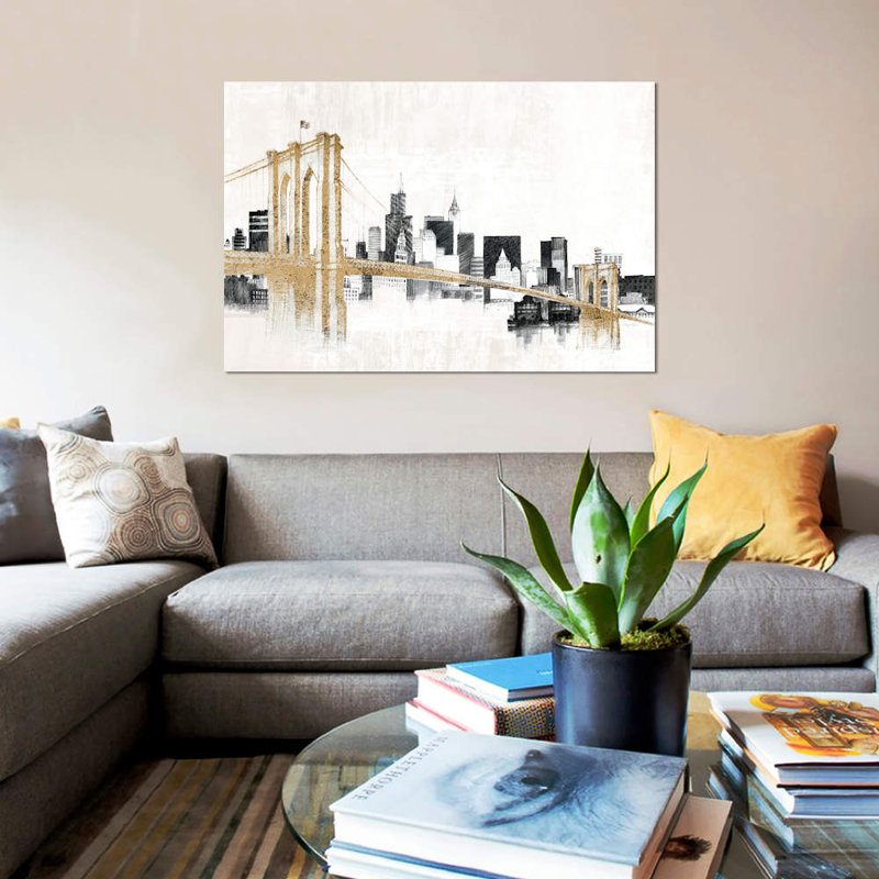 Skyline Crossing 1 Piece Wall Art on Canvas, 66.04 cm H x 45.72 cm W x 1.91 cm D