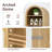 70" Arched Narrow Bookcase, 8-Tier Open Bookshelf-691601194