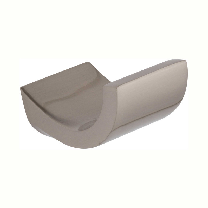 Cinu Wall Mount Single Robe Hook, Satin Nickel