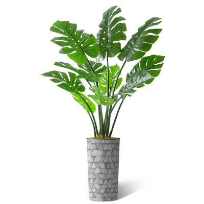 Faux Greenery Large Artificial Monstera Silk Plants Indoor And Outdoor Fake Floor Trees On Sale