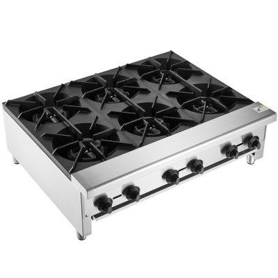 Plaque de cuisson commerciale à 6 brûleurs pour cuisinière à gaz commerciale