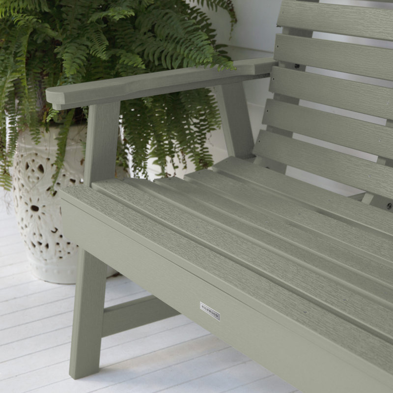 Banc de jardin en plastique Midwest, H 32 po x l 52 po x P 25 po, Eucalyptus