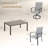 6-Person Outdoor Rectangular Dining Set With Swivel & Stackable Chairs-1465915053