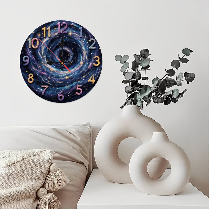 Horloge cosmique avec chiffres