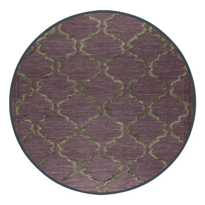 Machine Washable Trellis Black Area Rug