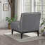 Fauteuil d'appoint en cuir sans accoudoirs, fauteuil rembourré avec pieds en bois massif-1913129440