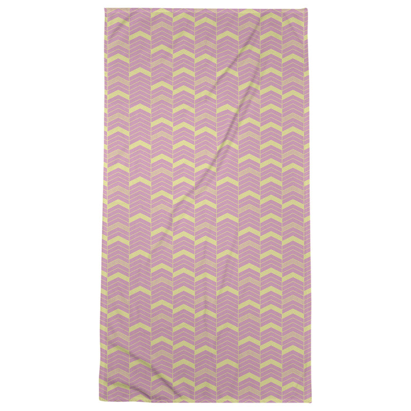 Stephenie Beach Towel, Pink/Mustard Yellow