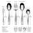 Mikasa Satin Loft 45-Piece Stainless Steel Flatware Set, with Serveware, Service for 8
