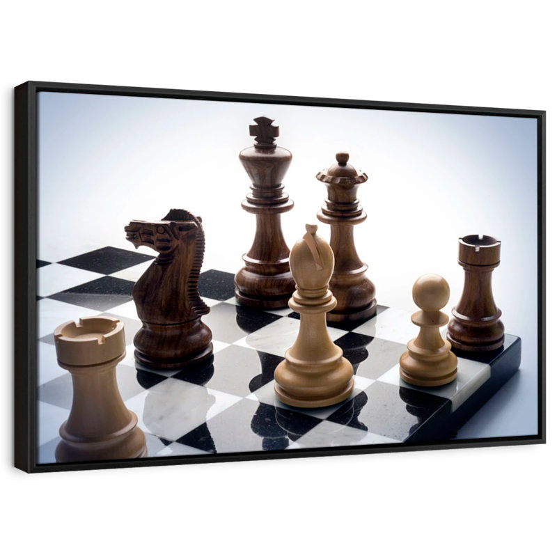 "Pièces d'art sur le jeu d'échecs", H 9 po x l 13 po