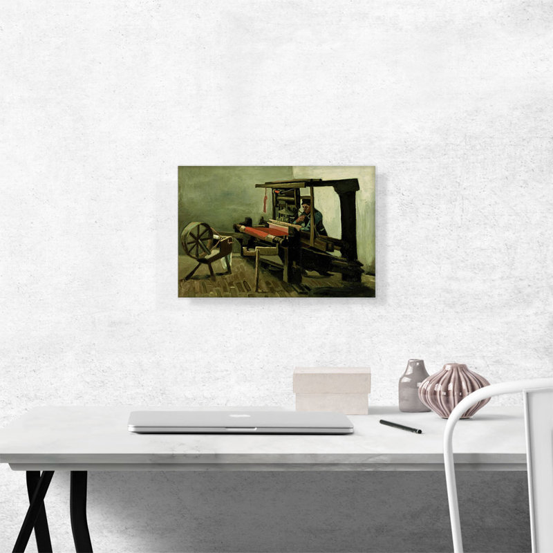 Weaver 1884 by Vincent Van Gogh - Wrapped Canvas Painting, 12" H x 18" W x 0.75" D