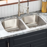 33" Calverton Double Bowl Stainless Steel Undermount Sink