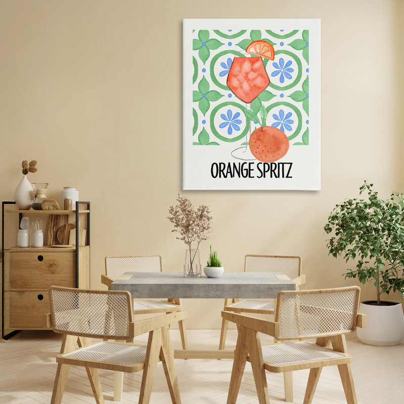 Orange Spritz On My Mind Canvas, design by Nina Jacobs, 30" H x 24" W
