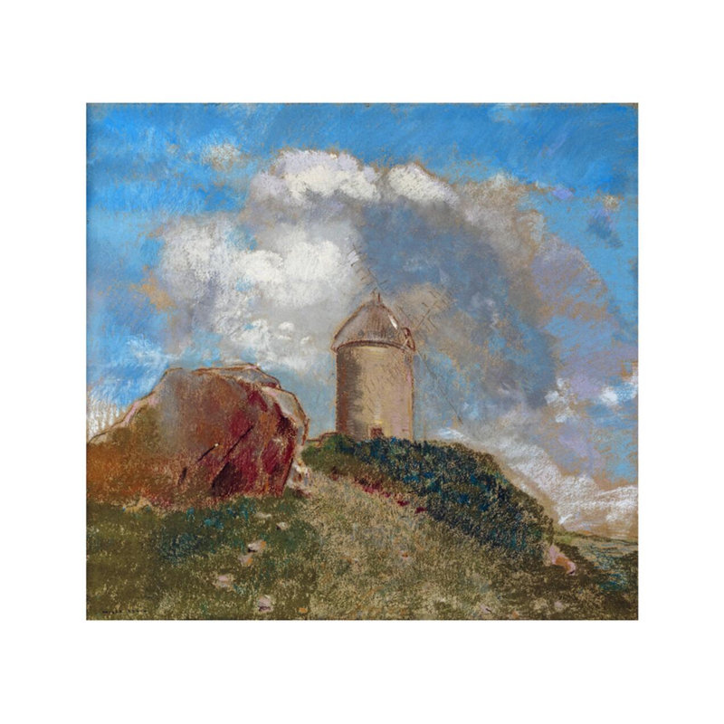 «Le Moulin a Vent» par Odilon Redon - Estampe numérique, H 22 po x l 28 po