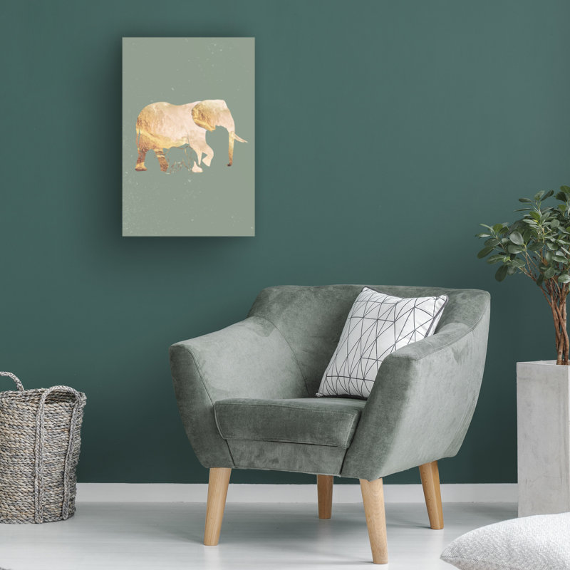 Imprimé bolognais, sauge, or vert sur toile par Sarah Manovski