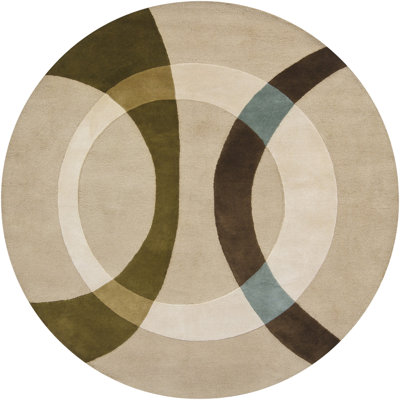 Tapis d'intérieur touffeté à la main brun clair et crème crème Altamirano