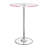 Round Bar Table with LED Light in Clear and Silver