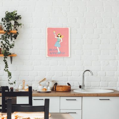 Buon Appetito Vintage Italian Poster Canvas, design by Rachel Nieman