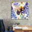 «Bee With Blue Flowers» par Momart, art mural sur toile-554081446