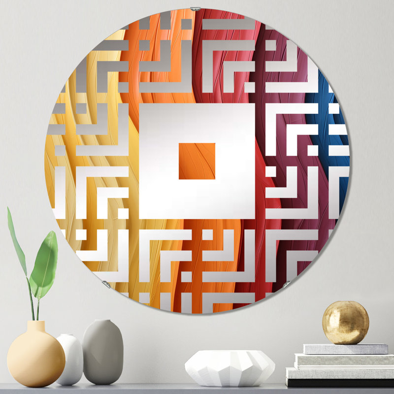 Efthychia - Miroir mural carré, 31,4 po x 31,4 po