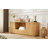 Wavy Design Storage Cabinet with 2 Door,1 Drawer-1596730421