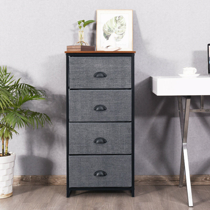 Commode 4 tiroirs l 18 po Whitesburg, Noir, noir, noir, noir