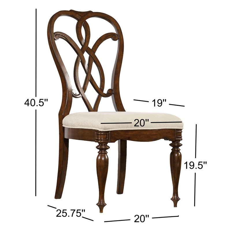 Leesburg Splatback Side Chair, Dark Wood