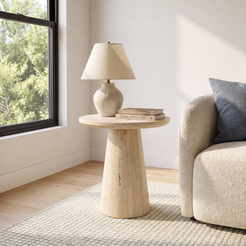 Breithaup Stone Top End Table