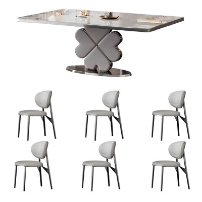 Ensemble de table et de chaises Minimalist Rock Plate