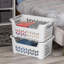 Panier à linge empilable Sterilite, 2 paniers à boisseau avec poignées, blanc, paquet de 18