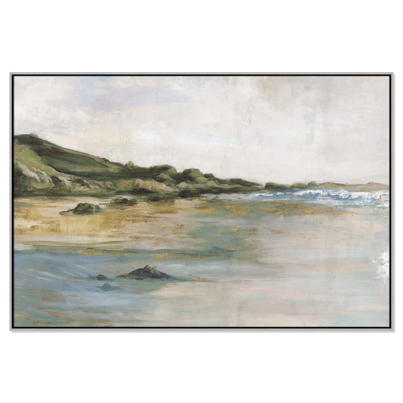 Tide’s Edge Print by , Silver, 41.5" H x 61.5" W