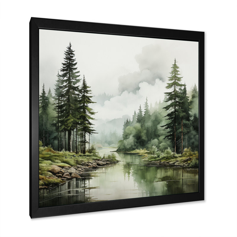 Pin sauvage - impression, Cadre simple noir, H 24 po x l 24 po x P 1 po