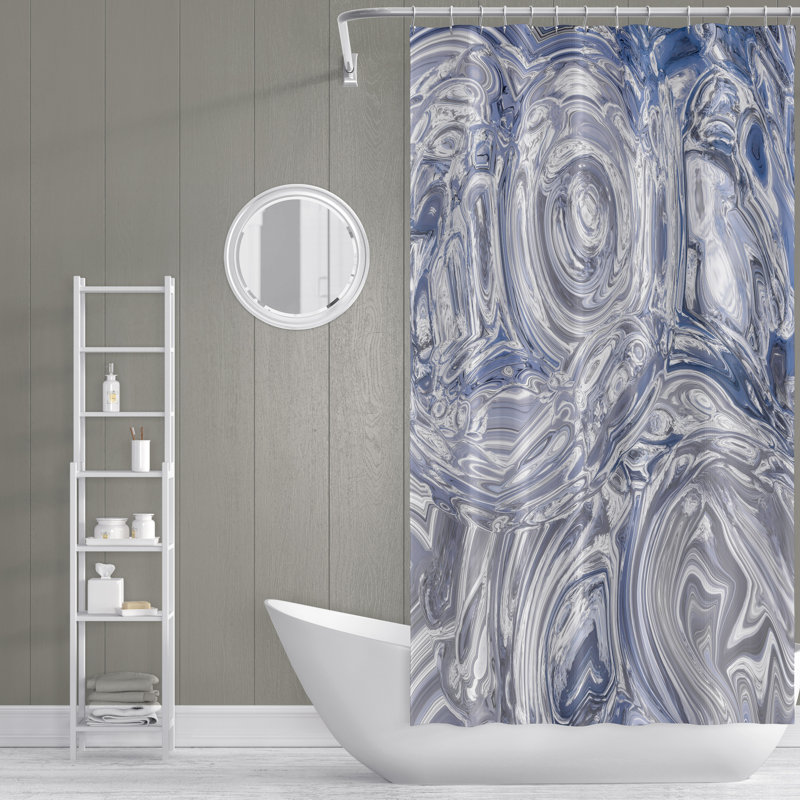 Rideau de douche simple abstrait, H 72 po x l 70 po