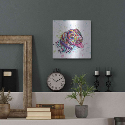 Colorful Watercolor German Shorthaired Pointer by Furbaby Affiliates - Unframed Print on Metal