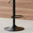 Kitchen Island Bar Stool Set (2 Pieces), Dark Gray, Modern Style, Adjustable Swivel Backrest With Faux Leather Cushion.-261278953