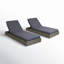 Leite 29.5'' Outdoor Acacia Chaise Lounge Set-1897367052-1897367053