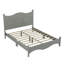 Structure de lit plateforme en bois de conception élégante grand format, lit plateforme de style rétro avec support en lattes de bois-535098212