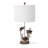 Claverton 27'' Turtle Coastal Seaside Table Lamp 3-Way Switch - Linen Shade