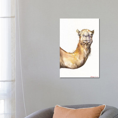 Camel 1 Piece Wrapped Canvas Wall Art