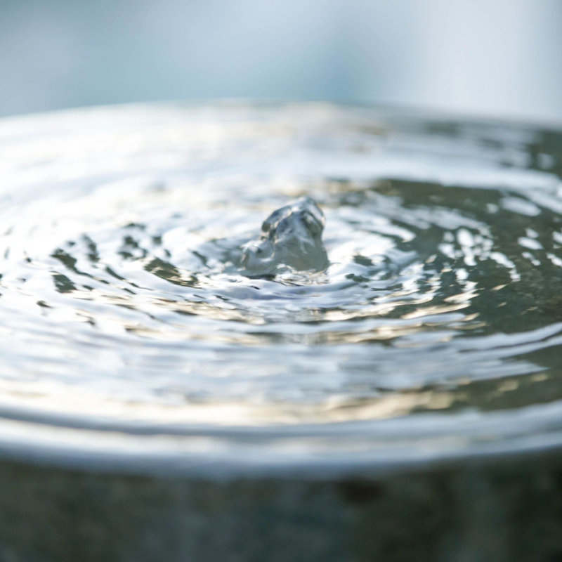 Glassell Hand Crafted Weather Resistant Birdbath Fountain, Bronze