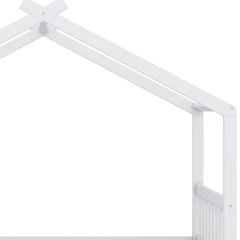 Lit plateforme House avec tête et pied de lit House, Blanc