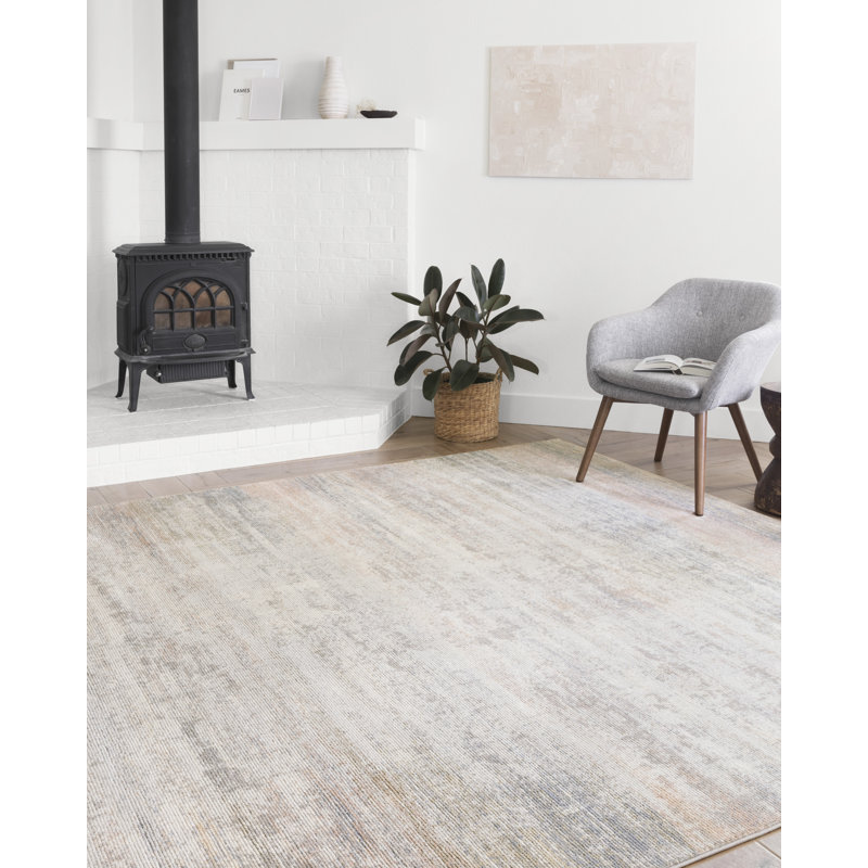 Tapis abstrait brun Lozano, Rectangle 5 pi 2 po x 7 pi 7 po