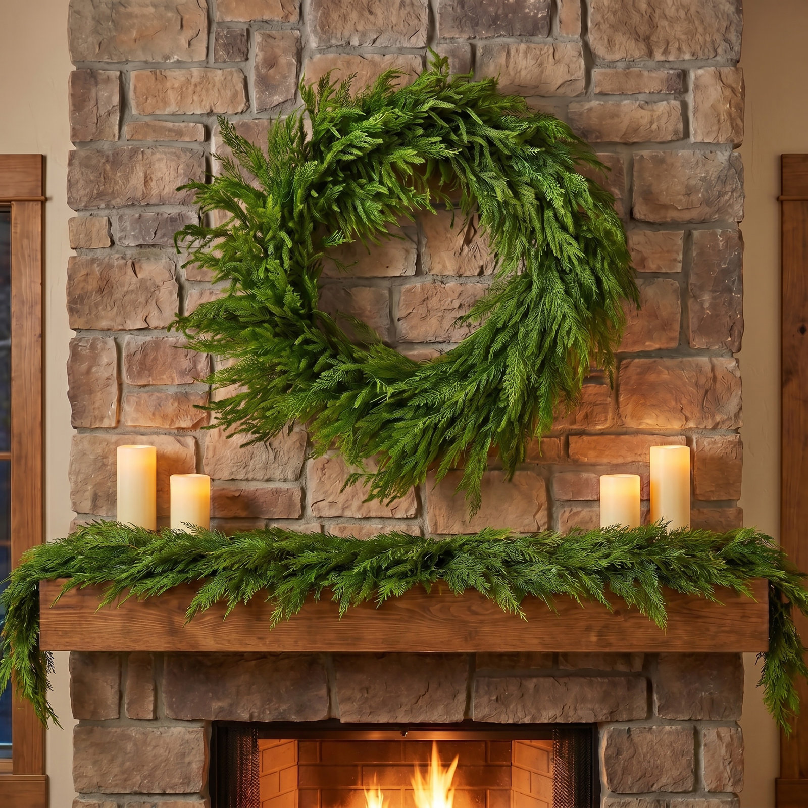 The Holiday Aisle® Steger 30" Cedar Wreath