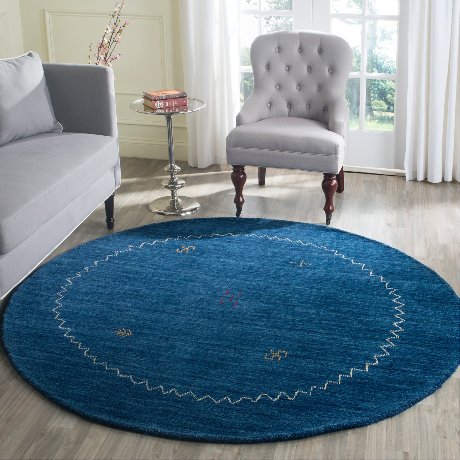 Danforth Hand-Woven Flatweave Wool Rug, Round 8'