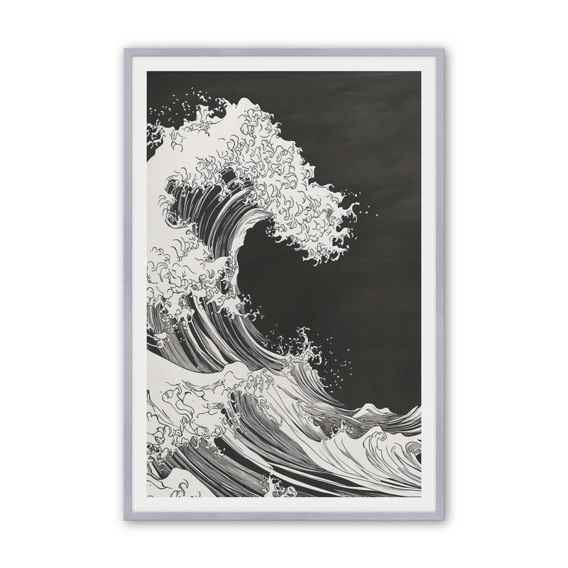 Impression de tempête de minuit sur papier mat d'archives, H 15,25 po x l 12,25 po, Impression encadrée sans passe-partout