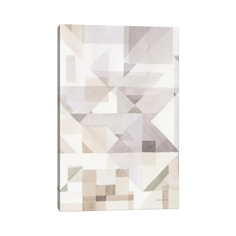 Try Angles III Neutral Sage by Danhui Nai - Wrapped Canvas Gallery-Wrapped Canvas Giclée, 20.32 cm H x 30.48 cm W