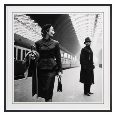 Woman In Train Station Print by Grand Archives