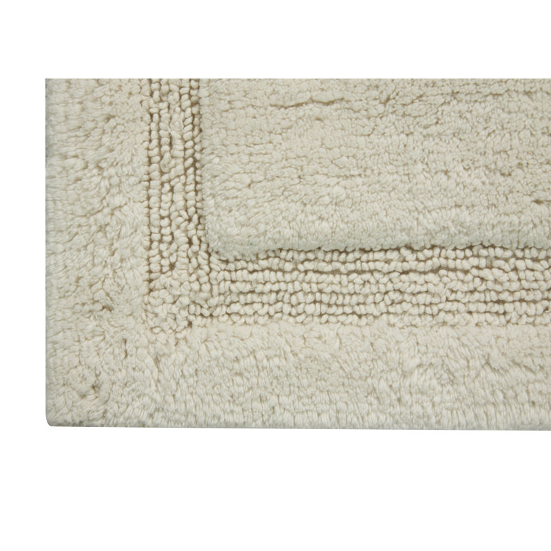 Pullum Cotton Non-Slip Bath Rug, 34" x 21", Ivory