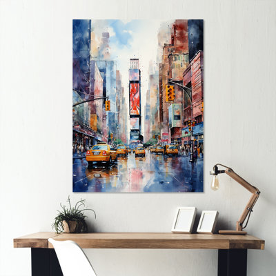 Art mural en métal Times Square New York Cityscape IV - City New York