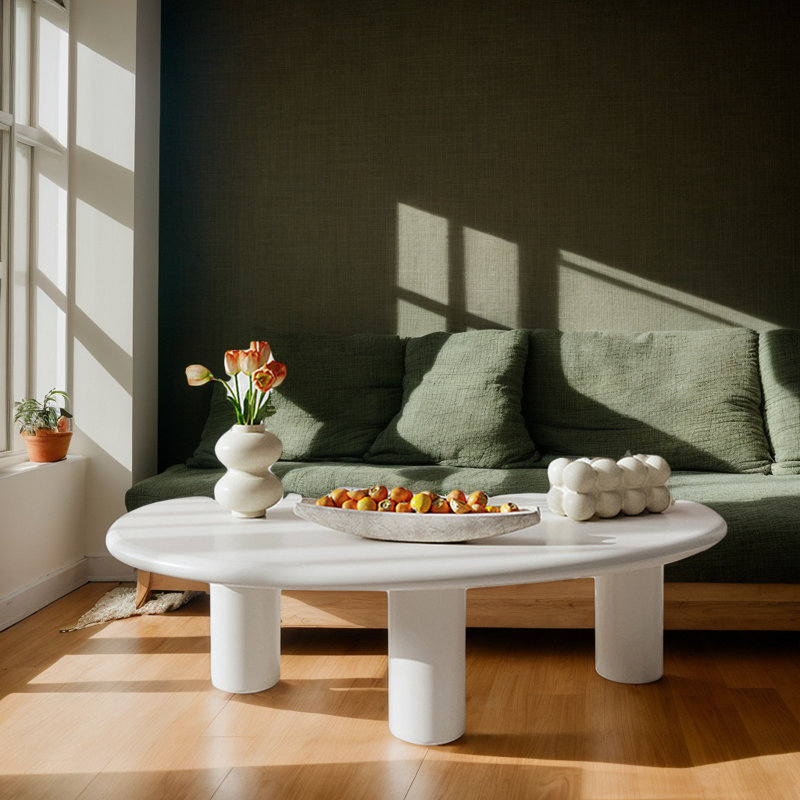 Table basse moderne en forme de noix de cajou